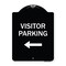 Signmission Designer Series-Visitor Parking 1, Black & White Heavy-Gauge Aluminum, 24" x 18", BW-1824-9872 A-DES-BW-1824-9872 - alternate 1